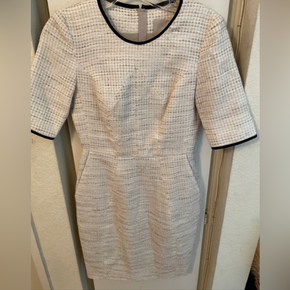 jason wu resort 2012 tweed dress short sleeve beige sz xs